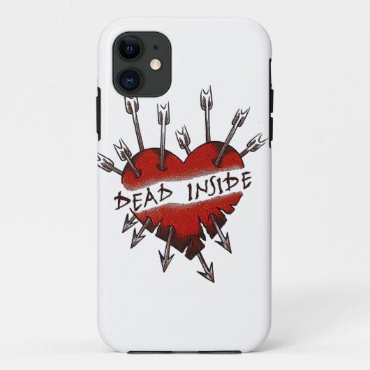 Dead Inside pierced hart Case-Mate iPhone Case (Achterkant)