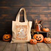Dead Inside Retro Groovy Halloween Tote Bag