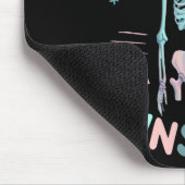 Dead Inside Skeleton Casual Halloween grafische vr Muismat (Hoek)