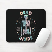 Dead Inside Skeleton Casual Halloween grafische vr Muismat (Met muis)