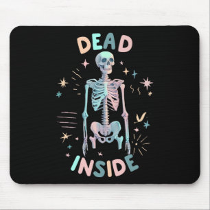 Dead Inside Skeleton Casual Halloween grafische vr Muismat