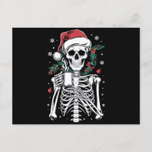 Dead Inside Skeleton Christmas Koffie Liefhebber G Briefkaart