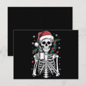 Dead Inside Skeleton Christmas Koffie Liefhebber G Briefkaart (Voorkant / Achterkant)