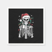 Dead Inside Skeleton Christmas Koffie Liefhebber G Servet (Voorkant)