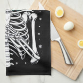 Dead Inside Skeleton Christmas Koffie Liefhebber G Theedoek (Quarter Fold)