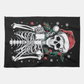Dead Inside Skeleton Christmas Koffie Liefhebber G Theedoek (Horizontaal)