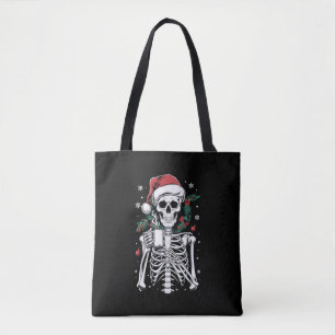 Dead Inside Skeleton Christmas Koffie Liefhebber G Tote Bag