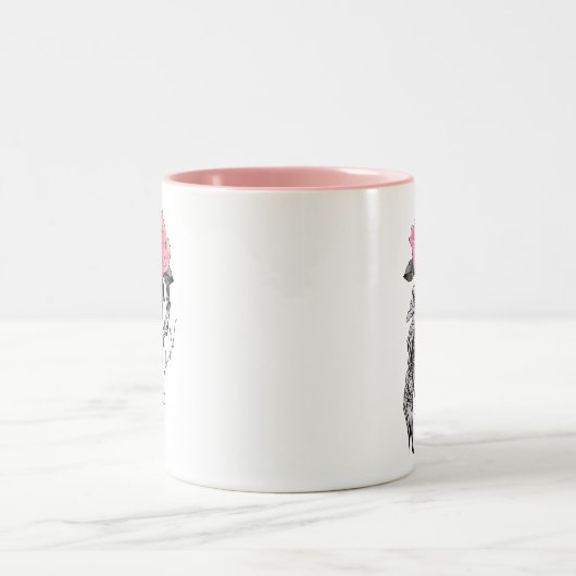 Dead Inside Skeleton Roos Tweekleurige Koffiemok (Center)