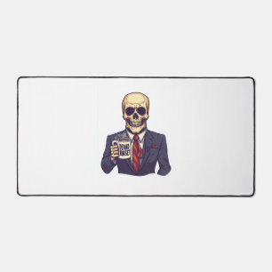 Dead Inside Skull - Grappig Werkdag Skelet Bureaumat