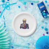 Dead Inside Skull - Grappig Werkdag Skelet Papieren Bordje (Feest)