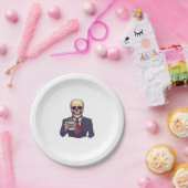 Dead Inside Skull - Grappig Werkdag Skelet Papieren Bordje (Feest)