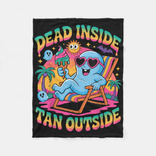 Dead Inside Tan beroemd gemaakt door Funny Ghost S Fleece Deken