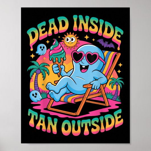 Dead Inside Tan beroemd gemaakt door Funny Ghost S Poster (Voorkant)