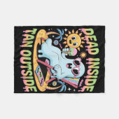 Dead Inside Tan Outside Funny Ghost Summerween (1) Fleece Deken (Voorkant (Horizontaal))
