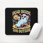 Dead Inside Tan Outside Funny Ghost Summerween (1) Muismat (Met muis)