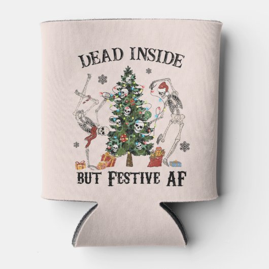 Dead Inside | Vreemde kerst Blikjeskoeler (Voorkant)