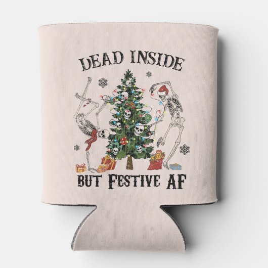 Dead Inside | Vreemde kerst Blikjeskoeler (Achterkant)