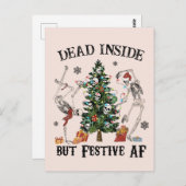 Dead Inside | Vreemde kerst Briefkaart (Voorkant / Achterkant)