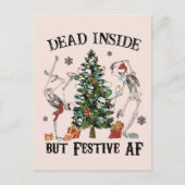 Dead Inside | Vreemde kerst Briefkaart (Voorkant)