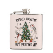 Dead Inside | Vreemde kerst Heupfles (Voorkant)