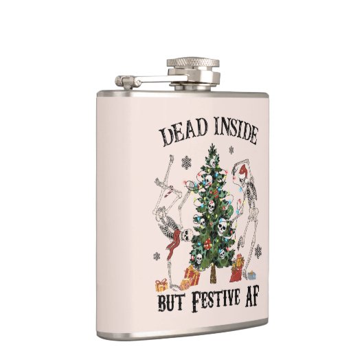 Dead Inside | Vreemde kerst Heupfles (Rechts)
