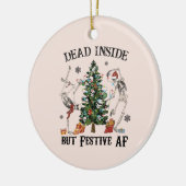 Dead Inside | Vreemde kerst Keramisch Ornament (Links)