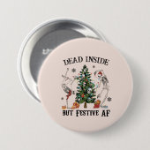 Dead Inside | Vreemde kerst Ronde Button 7,6 Cm (Voorkant /achterkant)