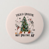 Dead Inside | Vreemde kerst Ronde Button 7,6 Cm (Voorkant)
