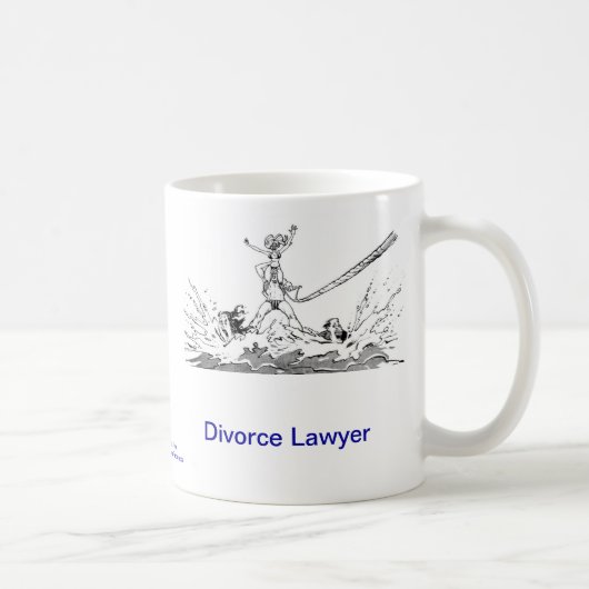 Dead Lawyer™ Divorce Lawyer Coffee Mok (Rechts)