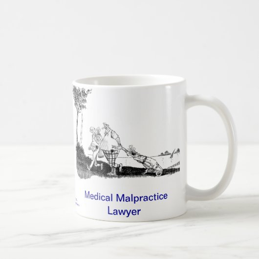 Dead Lawyer™ Medical Malpractice Lawyer Coffee Mok (Rechts)