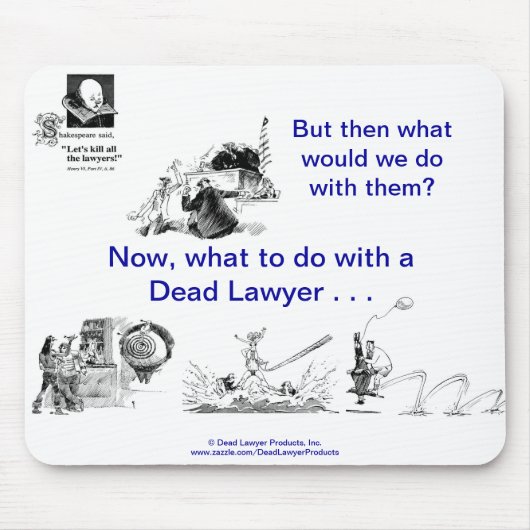 Dead Lawyer™ Mousepad Muismat (Voorkant)