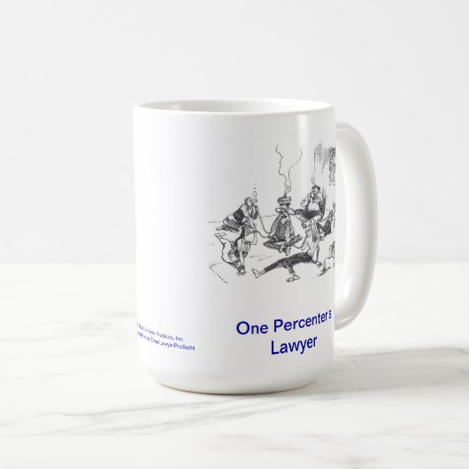 Dead Lawyer™ One Percenter's Lawyer Coffee Mok (Voorkant rechts)