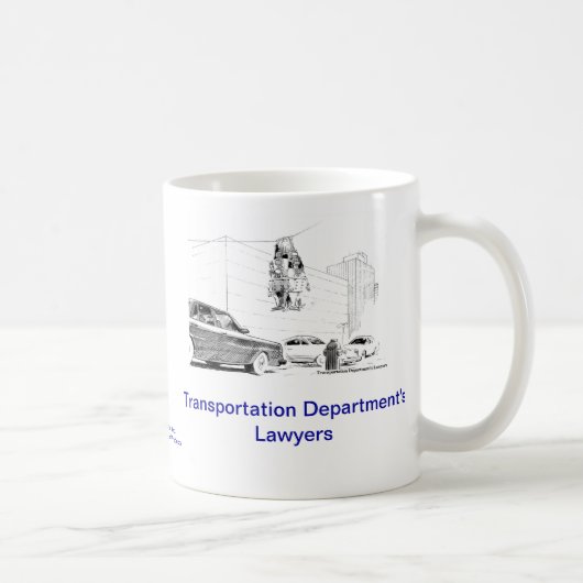 Dead Lawyer™ Transportation Dept Lawyer Coffee Mok (Rechts)