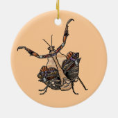 Dead Leaf Mantis Keramisch Ornament (Achterkant)