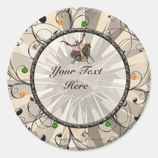 Dead Leaf Mantis Ronde Sticker (Voorkant)