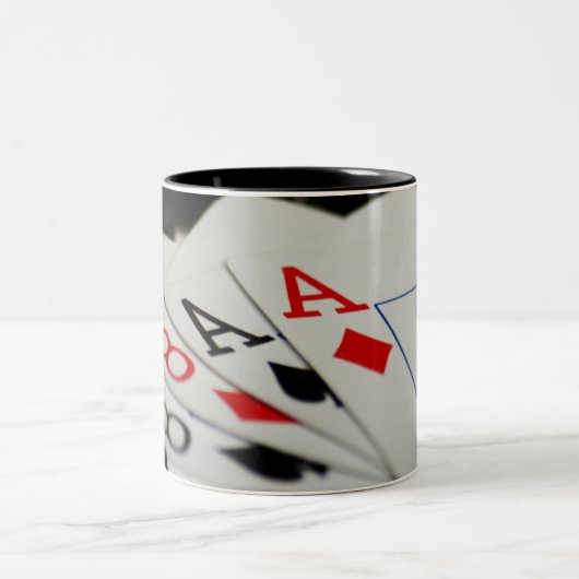 Dead Man Hand Tweekleurige Koffiemok (Center)