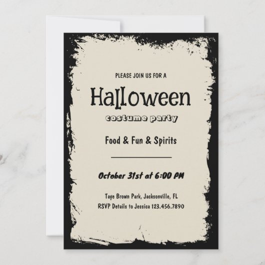 Dead Man Mystieke Halloween Feestuitnodiging Kaart (Achterkant)