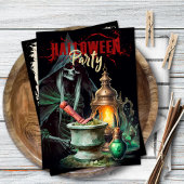 Dead Man Mystieke Halloween Feestuitnodiging Kaart