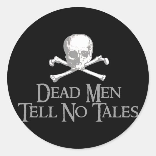 Dead Men Tell Tales Ronde Sticker (Voorkant)