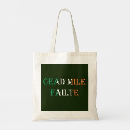 Dead Mile Failte op de Ierse vlag Tote Bag (Achterkant)