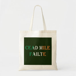 Dead Mile Failte op de Ierse vlag Tote Bag