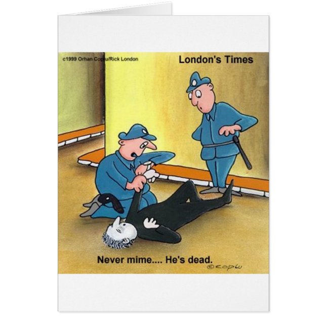 Dead Mime Funny T - shirts Mokken Kaarten Gifts et (Voorkant)