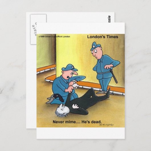 Dead Mime Funny T - shirts Mokken Kaarten Gifts et (Voorkant / Achterkant)