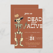 Dead or Alive Uitnodiging voor Halloween (Voorkant / Achterkant)