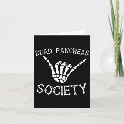 Dead Pancreas Society Bold Statement Awareness Car Kaart (Voorkant)