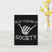 Dead Pancreas Society Bold Statement Awareness Car Kaart (Gele Bloem)