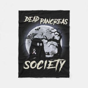 Dead Pancreas Society Diabetes Awareness Halloween Fleece Deken