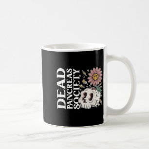 Dead Pancreas Society Diabetes Skeleton Humor Funn Koffiemok