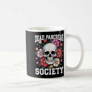Dead Pancreas Society Diabetes Skeleton Humor Funn Koffiemok