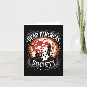 Dead Pancreas Society Ghost Halloween Disease Awar Kaart